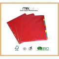 160GSM A4 Tamaño Color Papel Índice Tab Archivo Divider